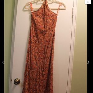 CATHERINE MALANDRINO Silk floral Print Maxi Dress